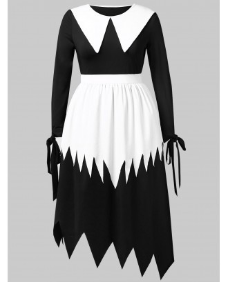 Halloween Plus Size Witch Cosplay Dress - Black 2x