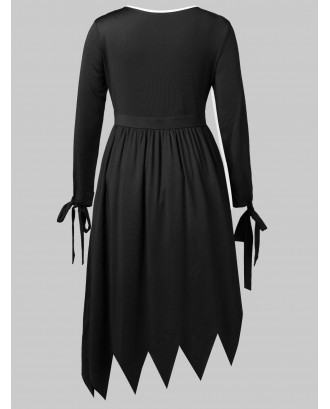 Halloween Plus Size Witch Cosplay Dress - Black 2x