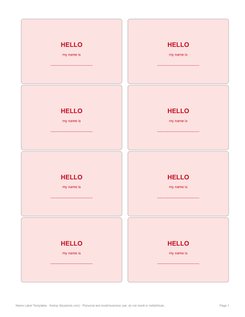 Preview of the first page of “Hello my name is”